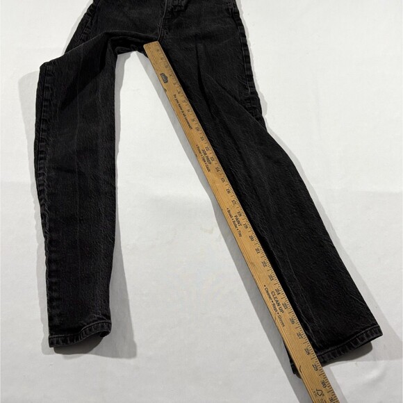 REFORMATION Liza Ultra High Rise Jeans Womens Black Straight Leg Stretch Sz 25 - Picture 5 of 11
